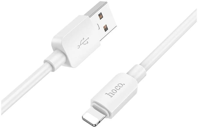 Hoco X96 2.4A Fast Charge USB naar Lightning Laadkabel 1M Wit