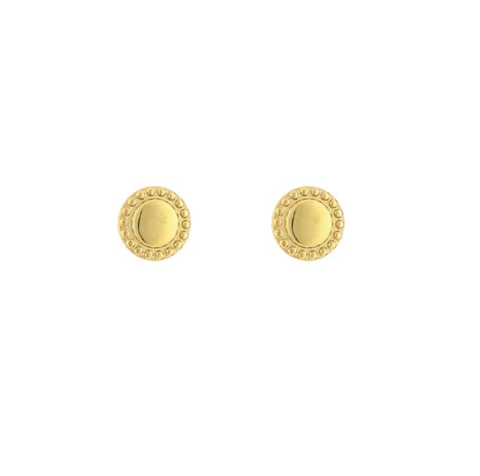 Bijoutheek Oorknop rondje dots goud JE13628