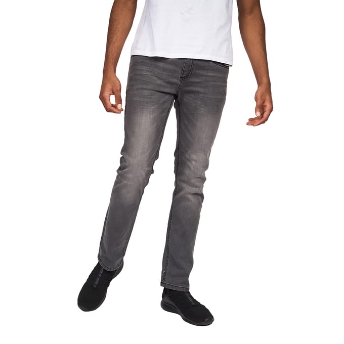 Crosshatch Heren Svelte Stretch Jeans (Grijs wasgoed)