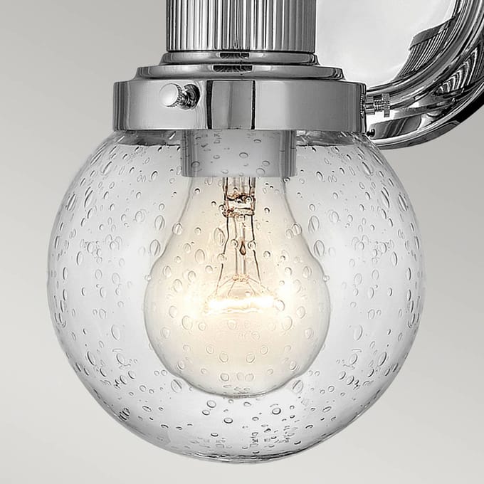Hinkley LED Badkamerarmatuur Poppy | 1X E27 Max 60W | IP44 | Polished Chrome