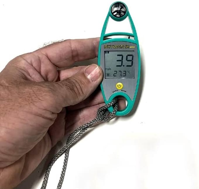 JDC Skywatch Wind windmeter - Anemometer - Waterdicht IP67 en blijft drijven - Temperatuur