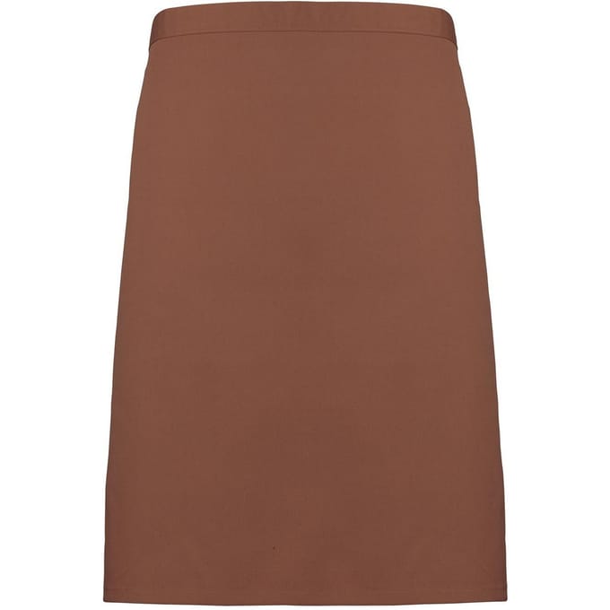 Premier Unisex Volwassenencollectie Halflang Taille Schort (Mokka)