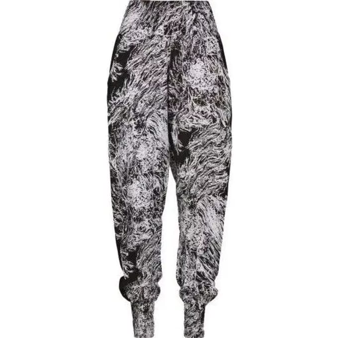 Urban Classics - Sarong Limb Harem broek - XS - Zwart/Wit