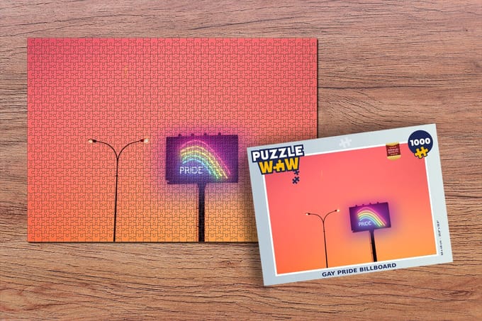 Puzzel Gay Pride billboard - Legpuzzel - Puzzel 1000 stukjes volwassenen