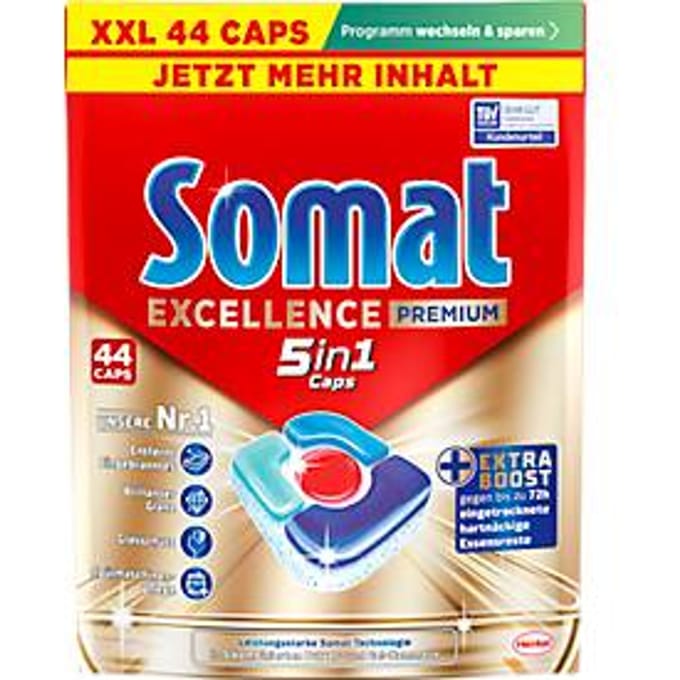 Somat Vaatwaskappen Excellence Premium 5in1, 44 stuks