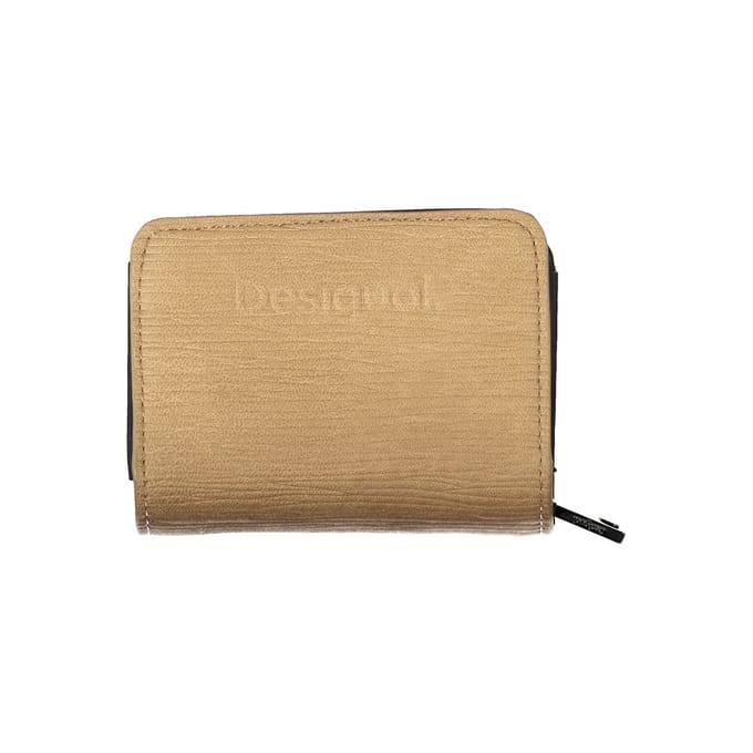 Ritsportemonnee Beige Leer