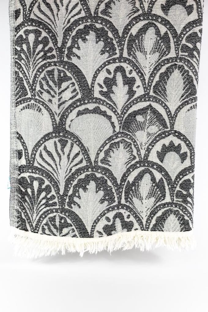 Erine – Turkse hamamdoek – 100x180 cm – katoen – licht & sneldrogend – zwart