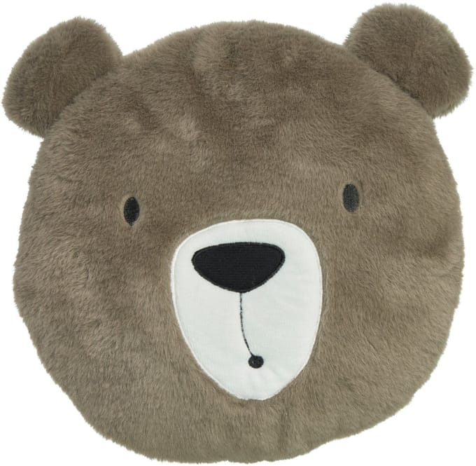 Home & Styling Dieren sierkussen - kinderkamer - beer - bruin - 30 cm - polyester - cadeau