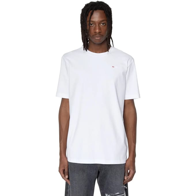 Diesel Just Microdiv T-shirt Met Korte Mouwen Wit M Man