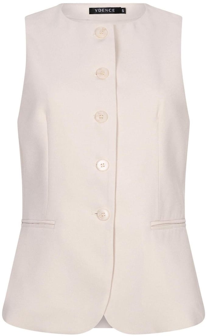 Ydence Gilet Gilet Fabienne Ss2609 002 Off White Dames Maat - S