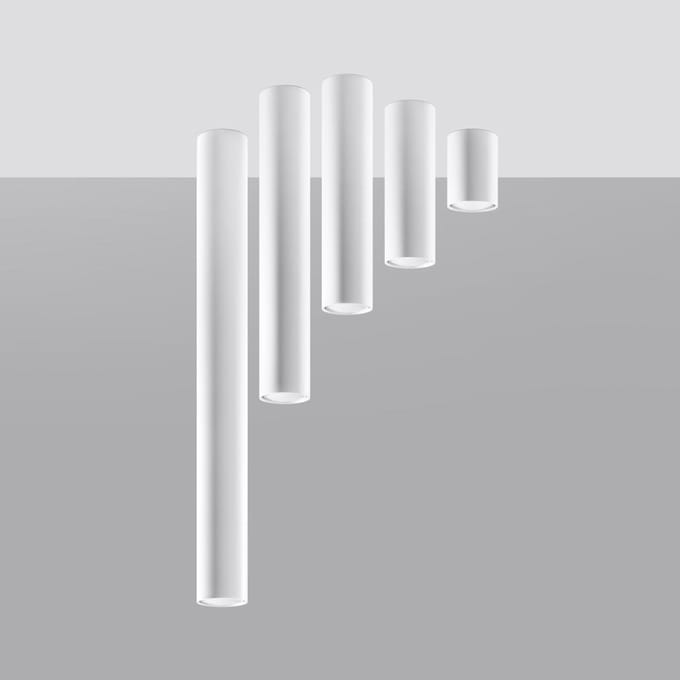 Sollux Lighting Plafondlamp Lagos - GU10 - wit - staal - 20x6x6cm