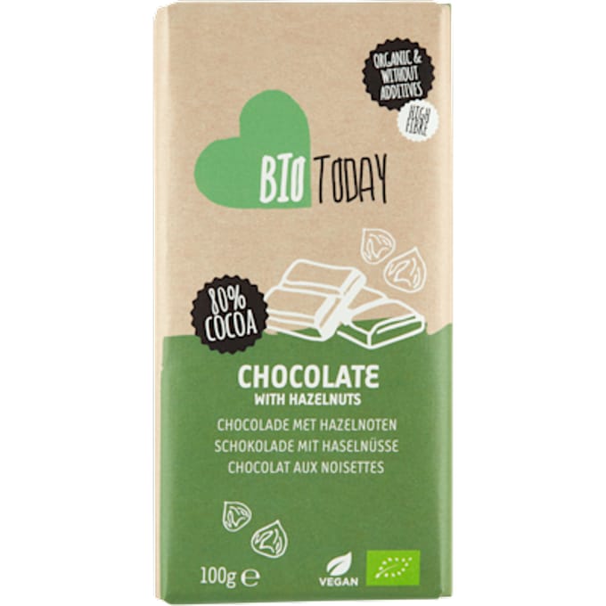Chocoladetablet hazelnoot bio