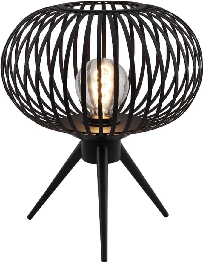 Olucia - LIEVE - Tafellamp - Zwart - Vorm: Rond