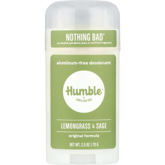 Humble Brands, Aluminum-Free Deodorant, Lemongrass and Sage, 2.5 oz (70 g) white
