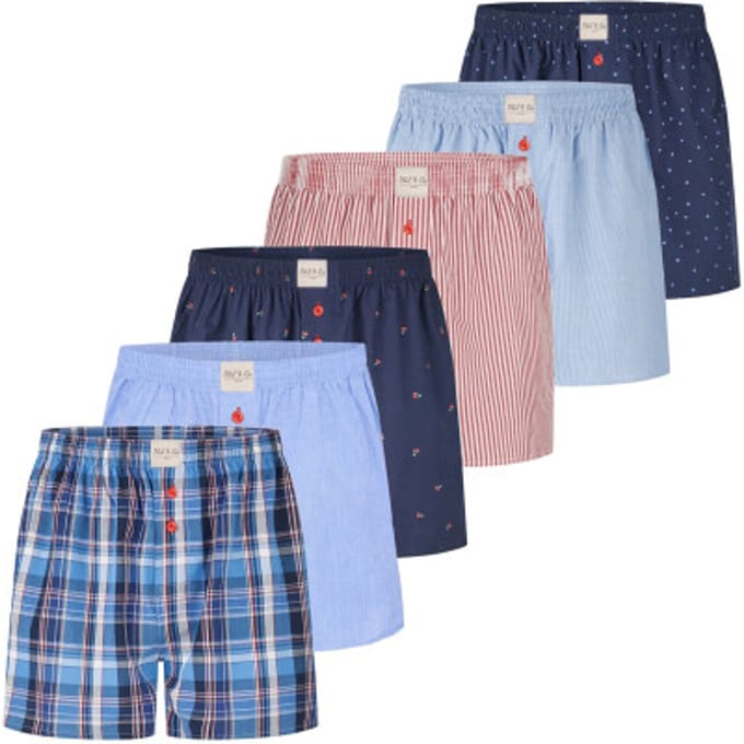 Phil & Co Wijde Boxershorts Heren 6-Pack Multicolor D710 - Maat M
