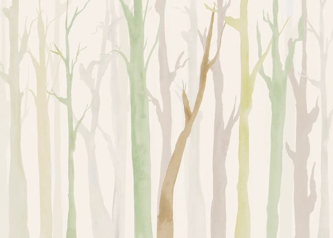 Fotobehang - Shadow Woods 350x250cm - Vliesbehang