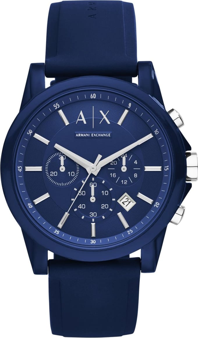 Armani Exchange AX1327  Herenhorloge 44 mm - Blauw