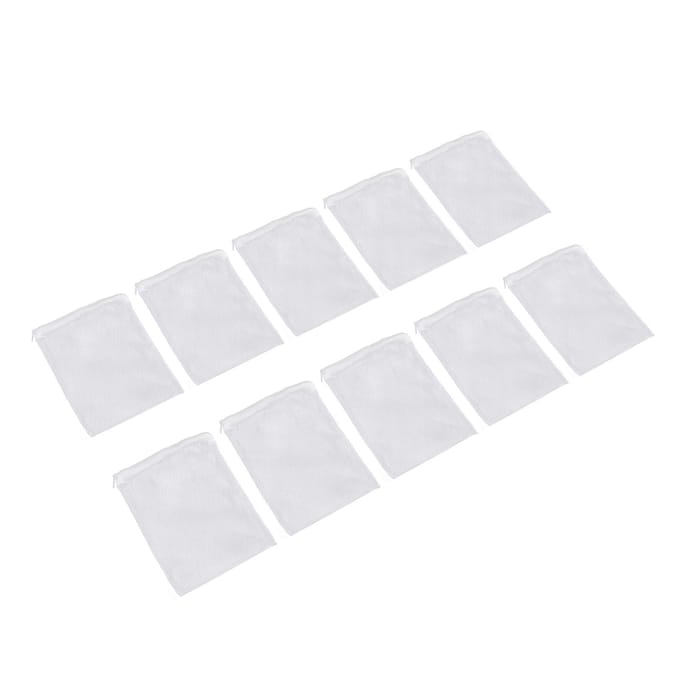 10 STKS Aquarium Filter Media Zakken Grote Mesh Nylon Net Filterzakken met Rits voor Actieve Kool white