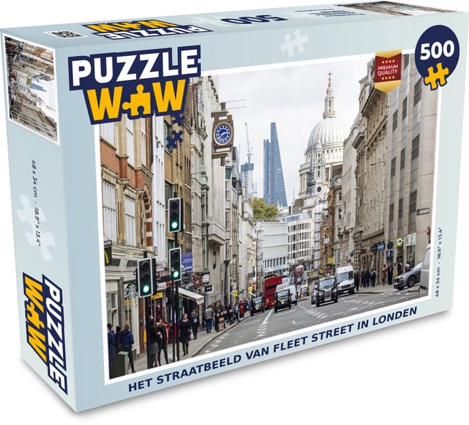Puzzel Het straatbeeld van Fleet street in Londen - Legpuzzel - Puzzel 500 stukjes