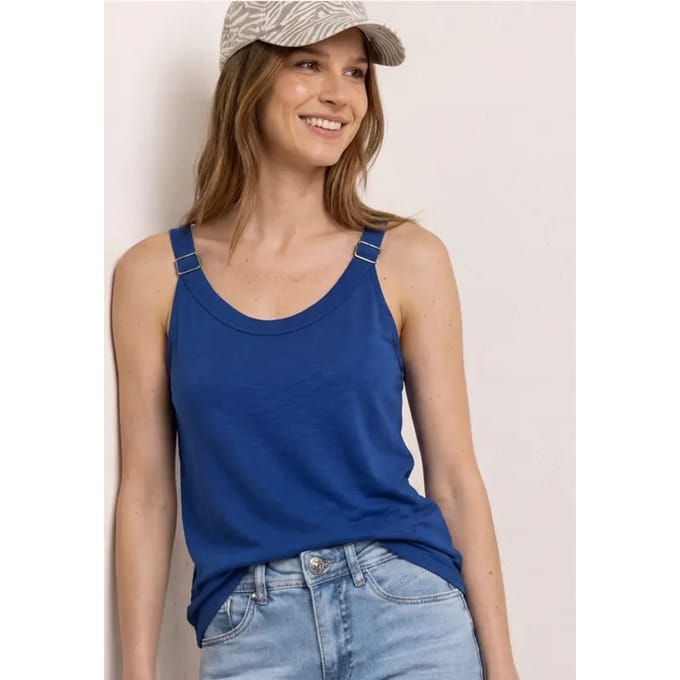 Top met V-hals en decoratief detail