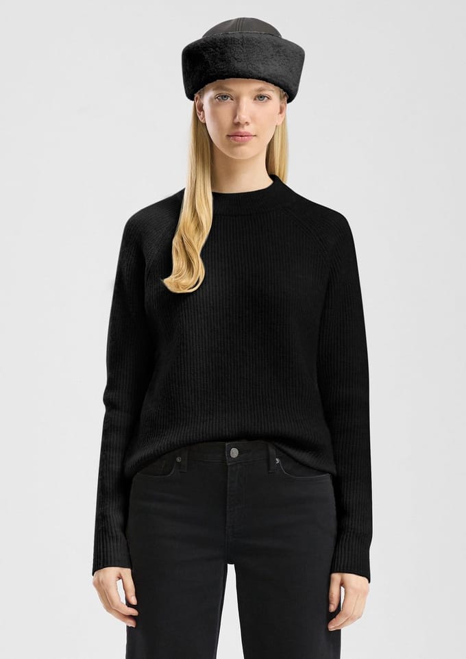Q/S designed by - Dames pull - Maat M - Vrouwen - ZWART - polyester