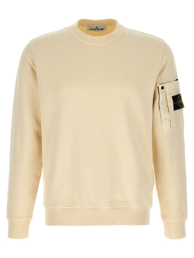 Stone Island Beige Katoenen Sweatshirt