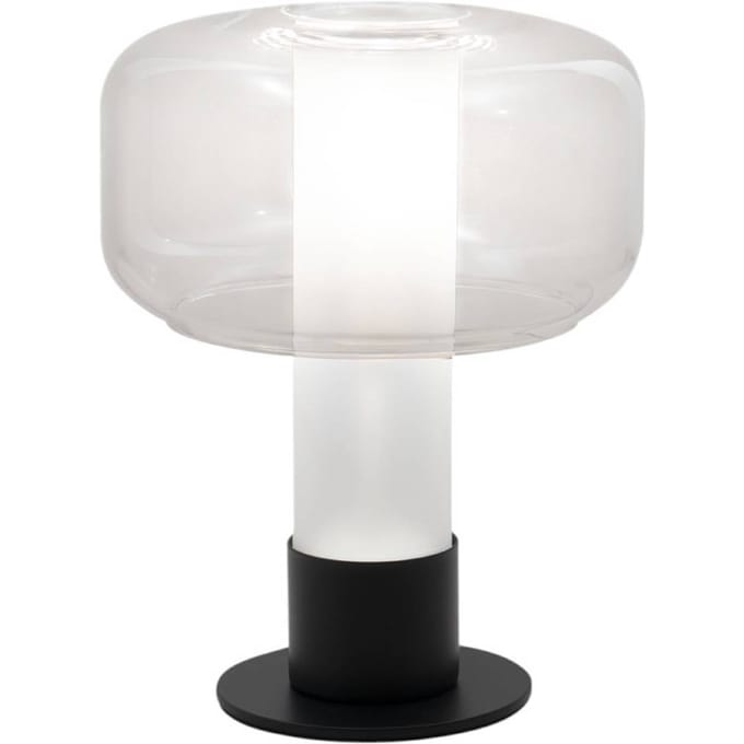 Fabas Luce Tafellamp Flick, helder, glas, 28 cm, dimbaar, E14