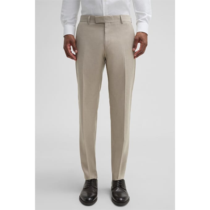 Regular fit pantalon met riemlussen, model 'Melwin2'