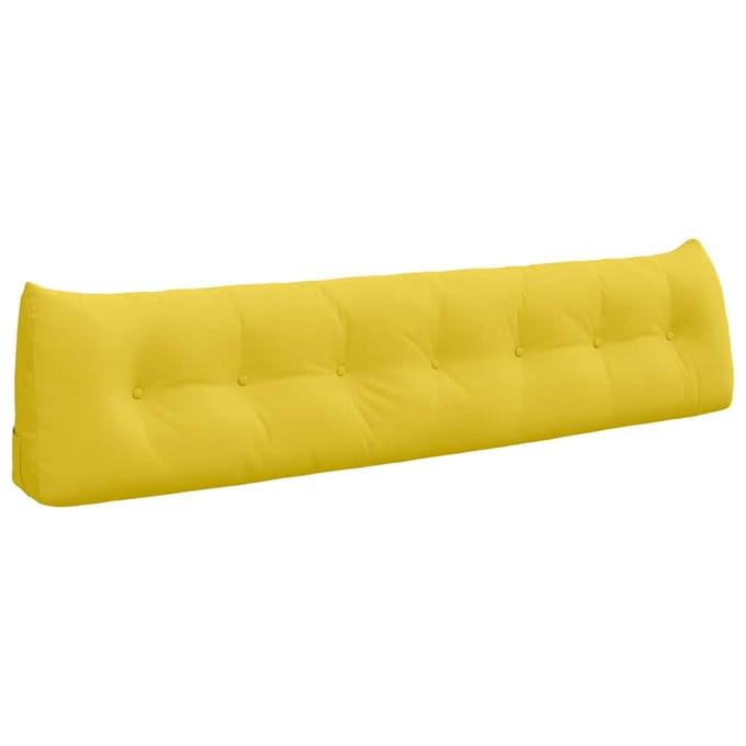 vidaXL - Rugkussen - Licht - Geel - 200 - x - 24 - x - 50 - cm - Stof