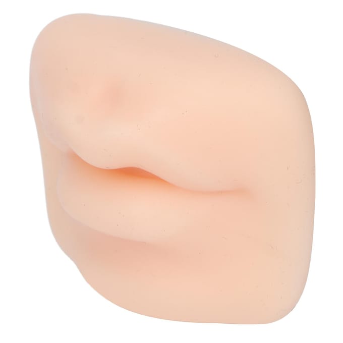 Siliconen Lip Model 3D Semi-Permanente Zachte Microblading Realistisch Lip Piercing Oefenmodel beige