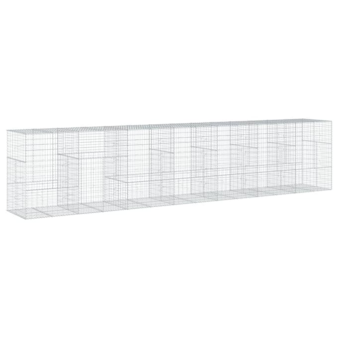 vidaXL - Schanskorf - 700x100x150 - cm - gegalvaniseerd - ijzer - zilverkleurig