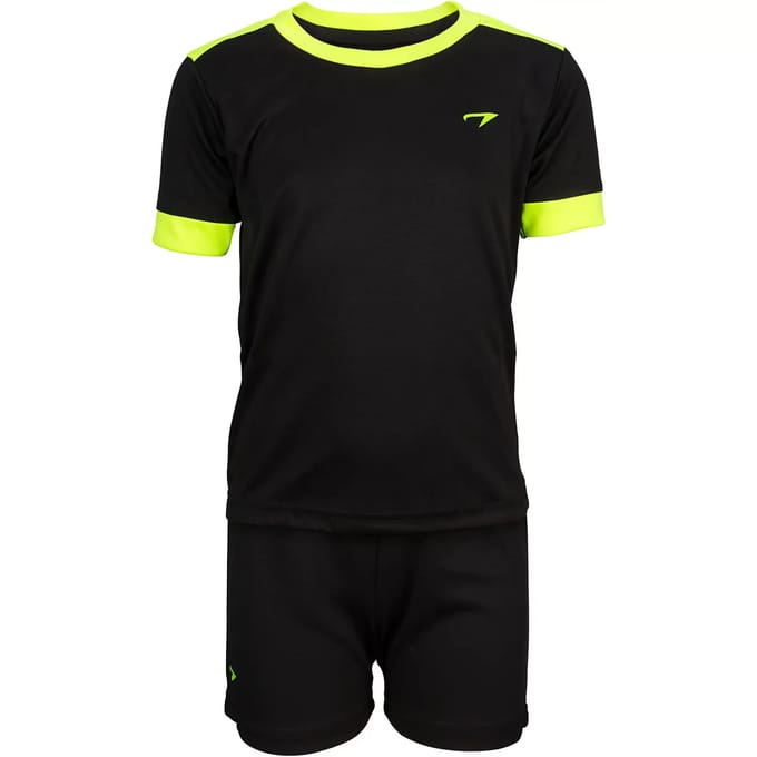 Avento Sportset Madrid - Junior - Zwart/Fluorgeel - 152
