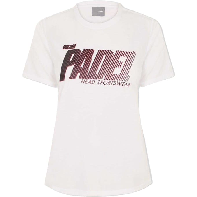 Head Dames/Dames Padel Bedrukt Sport T-shirt (Wit)