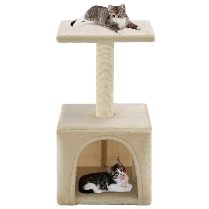 vidaXL - Kattenkrabpaal - met - sisal - krabpaal - 55 - cm - beige