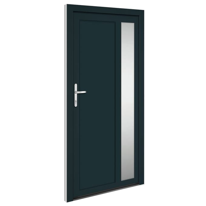 vidaXL Voordeur 108x208 cm PVC antracietkleurig