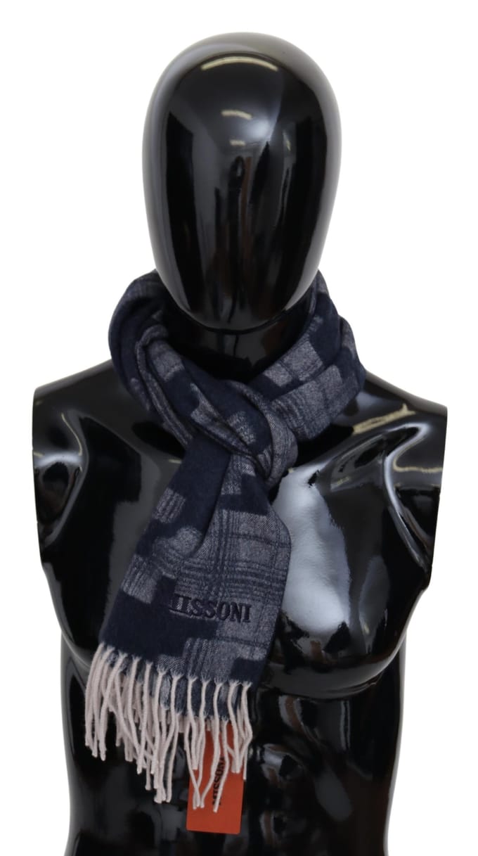 Missoni Mannen Multicolor Cashmere Gebreide Unisex Nek Omslagdoek