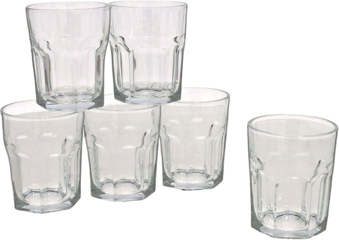 Gerimport Drinkglazen - 6x stuks - transparant - glas - 256 ml - waterglazen