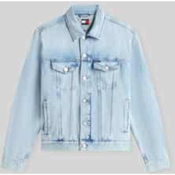 regular fit jeansjack van puur katoen met logopatch