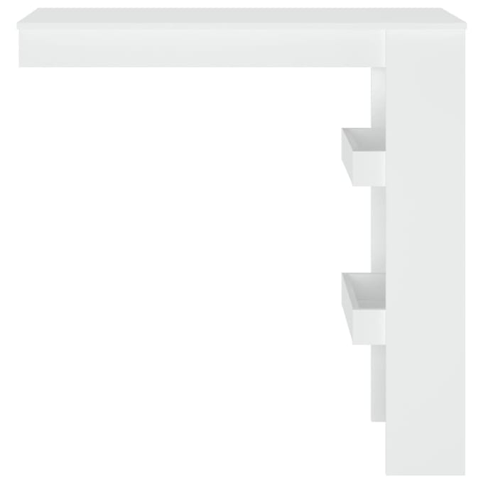 vidaXL - Bartafel - wandgemonteerd - 102x45x103,5 - cm - bewerkt - hout - wit
