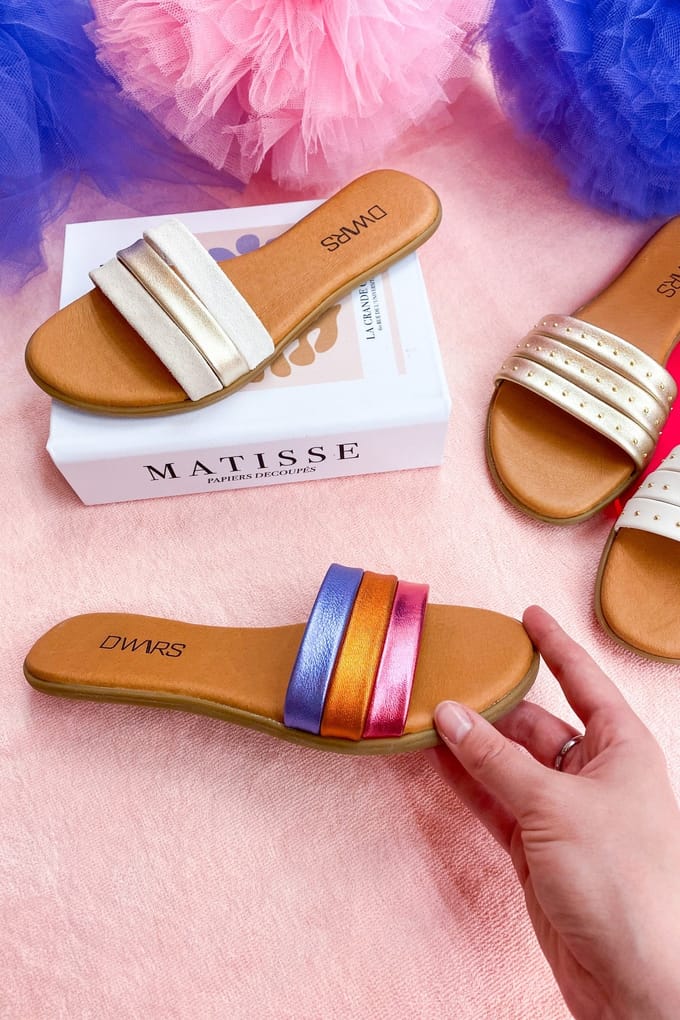 DWRS label Hana Orange / Pink Größe: 36 | Sandalen Outlet | Damen | Rosa
