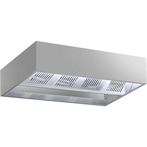 GGM Gastro Induktions-Deckenhaube - 2500mm - ohne Motor - mit Filter