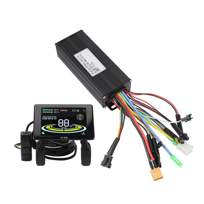 Borstelloze Motor Controller Kit met LCD Display Paneel Aluminiumlegering Sinusgolf 3 Modus Controller voor 36V750W 36V1000W black