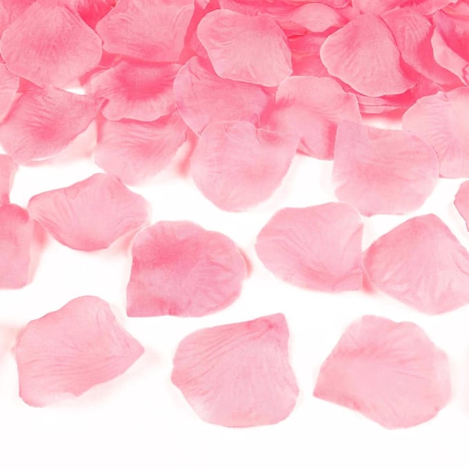 PartyDeco Rozenblaadjes snippers - lichtroze - 500x stuks - Bruiloft decoratie