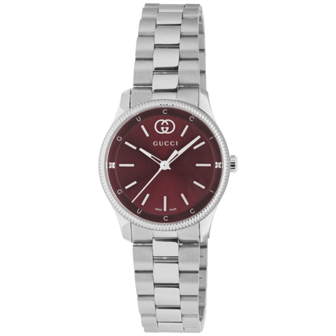 Gucci G-Timeless YA1265069 Rode Wijzerplaat 29mm Dameshorloge