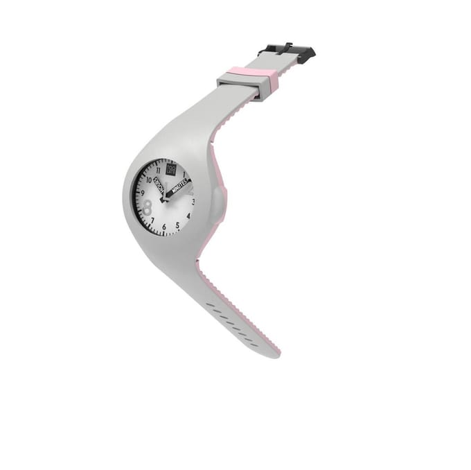TOO LATE - siliconen horloge - MASH UP BICOLOR - Ø 40 mm - LIGHT GREY PINK