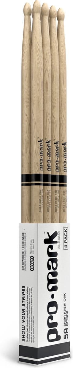 Promark PW5AW-4P drumstokken 5A houten tip 4 Pack
