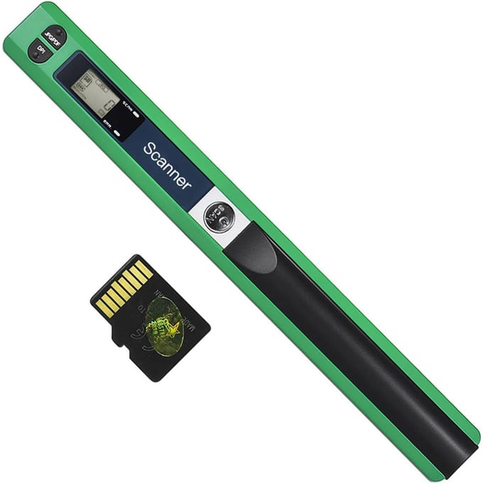 Draagbare handheld draadloze scanner A4-formaat 900DPI JPG/PDF-formaat LCD-scherm met bescherming groen