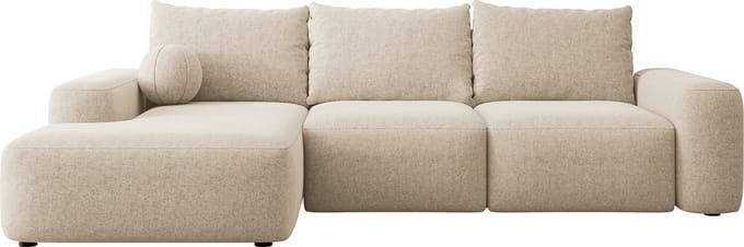 Selsey Hoekbank met slaapfunctie Carnos - beige chenille - linksgericht