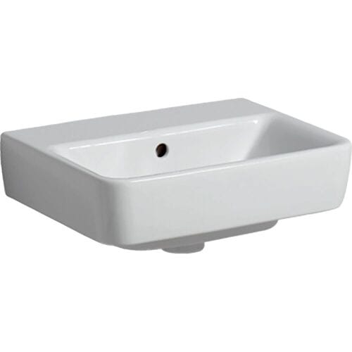 Geberit Renova Plan hand-rinse basin 45 cm without tap hole, with overflow 501.626.00.1