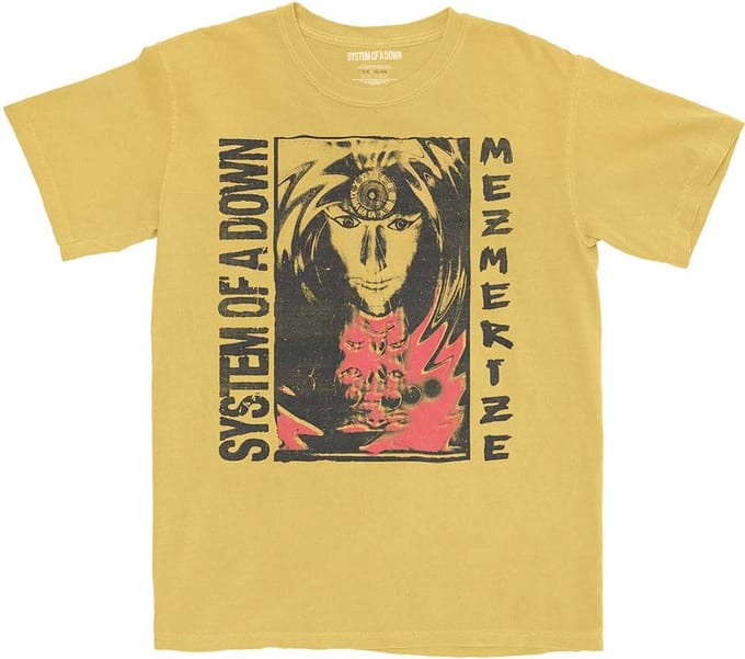 System Of A Down - Reflections Heren T-shirt - L - Geel